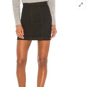 Free People Black Denim Mini Skirt - 6